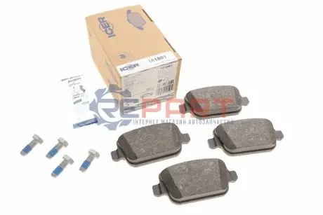 Колодки гальмівні (задні) Ford Focus/Galaxy/Mondeo/S-Max/Kuga 05-15/Volvo S80/V70/XC70 06-16 ICER 181801 Купити в Україні