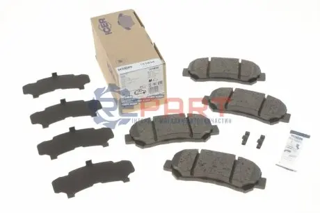 Колодки гальмівні (передні) Nissan Rogue/Qashqai/X-Trail/Teana 07-13/Juke/Suzuki Kizashi 10 ICER 181834 Купити в Україні