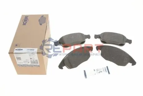 Колодки гальмівні (передні) Citroen C4 07-/Berlingo 05-/DS4/DS5 11-/Peugeot 5008 09-/Partner 08 ICER 181852 Купити в Україні