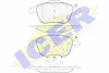 Колодки гальмівні (передні) Citroen C4 04-/Peugeot 207/307/308/3008 02 ICER (181866-200) зображення 2