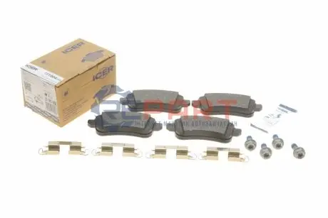 Колодки гальмівні (задні) Renault Fluence/Megane/Scenic 08 ICER 181904-203 Купити в Україні