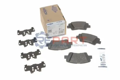 Колодки гальмівні (задні) Hyundai Tucson 04-/Elantra/Sonata 05-15/i40/Grandeur/Kia Optima/Soul 10 ICER 181976 Купити в Україні