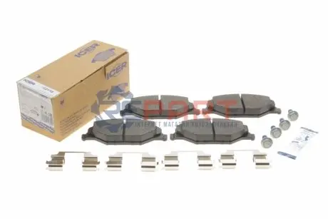 Фото Колодки гальмівні (передні) Skoda Fabia II/III 07-/VW Polo 10- ICER (182110) зображення 1