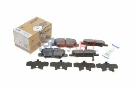 Колодки гальмівні (задні) Citroen C4 Aircross/Mazda 6/Mitsubishi Outlander III/Peugeot 4008 12 ICER 182118 Купити в Україні