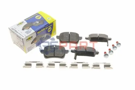 Тормозные колодки (задние) Fiat Tipo 15- ICER 182170-208 Купить в Украине