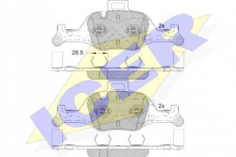 Гальмівні колодки ICER 182291 (фото 1)