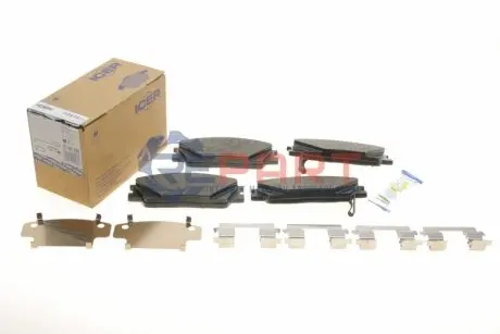 Колодки гальмівні (передні) Hyundai Venue 19 ICER 182414-203 Купити в Україні