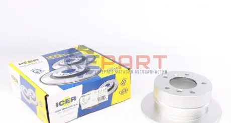 Фото Диск гальмівний (задній) MB Sprinter 208-216/VW LT 95-06 (258x12) (з покриттям) (повний) ICER (78BD0184-1) зображення 1