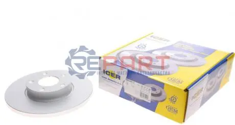 Фото Диск гальмівний (передній) Audi 100 90-94/A4 94-01/A6 94-97 (288x15) (з покриттям) (повний) ICER (78BD4061-2) зображення 1