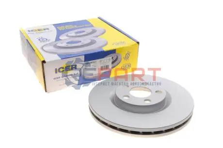 Фото Диск гальмівний (передній) Citroen Jumpy 99-06/C8/Peugeot 807/Fiat Ulysse 02- (285x28) (з покр)(вент) ICER (78BD46782) зображення 1