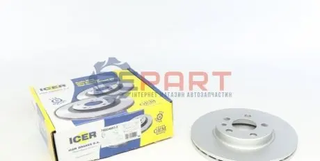 Фото Диск гальмівний (передній) Citroen Jumpy/Fiat Scudo/Peugeot Expert/806 95-06 (257x20) (з покр) (вент) ICER (78BD46832) зображення 1