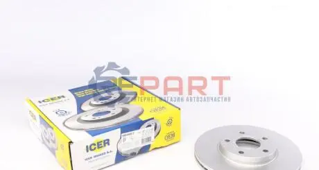 Фото Диск гальмівний (передній) Ford Transit Connect/Tourneo Connect 02-13 (278x24) (з покр.) (вентил.) ICER (78BD5980-2) зображення 1