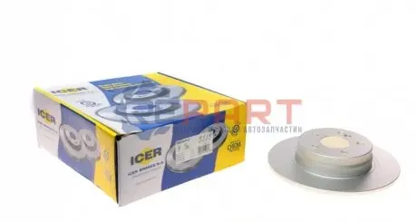 Фото Диск гальмівний (задній) MB C-class (W204/S204) 07-/E-class (W212) 09- (300x10) (з покриттям)(повний) ICER (78BD64742) зображення 1