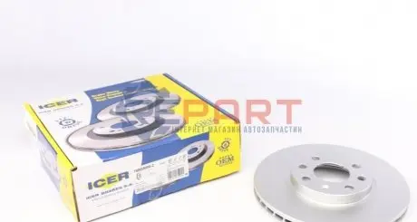 Фото 1 — Диск гальмівний (передній) Opel Combo 01-/Corsa C 00-09/Meriva A 03-10 (260x24) (з покр.) (вентильований) ICER (78BD90002) Фото Диск гальмівний (передній) Opel Combo 01-/Corsa C 00-09/Meriva A 03-10 (260x24) (з покр.) (вентильований) ICER (78BD90002) зображення 1