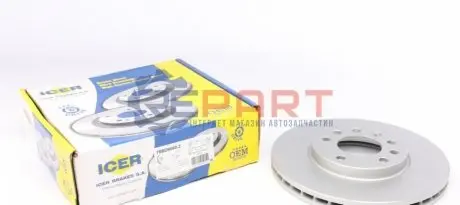 Диск гальмівний (передній) Opel Combo 04-/Astra G/H/Zafira A/B 98-15 (280x25)(з покр.)(вентильований) ICER 78BD90602 Купити в Україні
