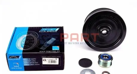 Шків колінвалу + шків генератора BMW 1/3/5/X3 2.0D 02- (4PK+6PK) IJS GROUP 171034KITA