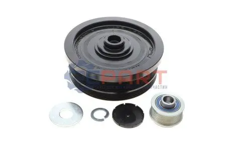 Шків колінвалу + шків генератора BMW 1/3/5/X3 2.0D 02- (4PK+6PK) IJS GROUP 171034KITB