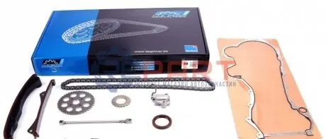 Комплект ланцюга ГРМ Fiat Doblo 1.3JTD 04- (ланцюг, башмак, натяжник,зірочки, прокладка) IJS GROUP 401015VFK Купити в Україні