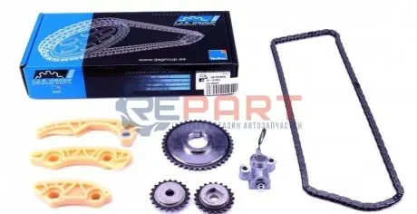 Комплект ланцюга ГРМ Opel Astra G/Vectra C 2.2i 16V 00- (ланцюг, натяжник, шестерня) IJS GROUP 401018FK Купити в Україні