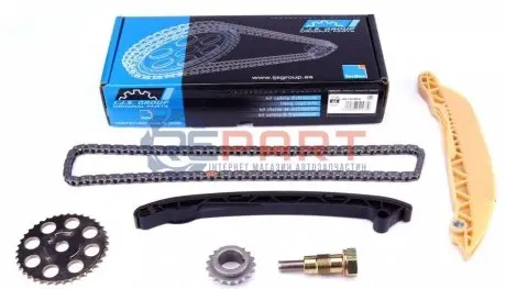 Фото Комплект ланцюга ГРМ Ford Fiesta V 1.3 01-08 (ланцюг, натяжник, шестерня) IJS GROUP (401019FK) зображення 1