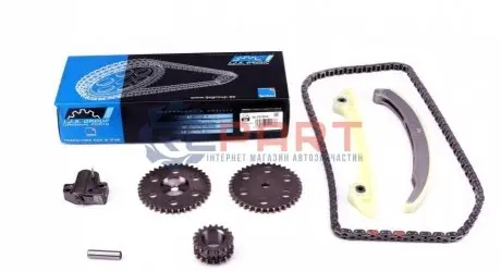 Фото Комплект ланцюга ГРМ Ford Focus/Mazda 6 1.8-2.0 03-12 (ланцюг, натяжник, шестерня) IJS GROUP (401070FK) зображення 1