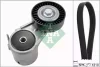 Комплект поликлинових ременів (з роликами) CHEVROLET CHEVY OPEL ASTRA G, ASTRA G CLASSIC, ASTRA H, ASTRA H GTC, COMBO, COMBO TOUR, CORSA C, MERIVA A, TIGRA, ZAFIRA A, ZAFIRA B 1.4-1.8 02.98 INA (529000810) зображення 2