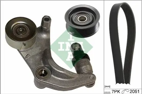 Комплект поликлинових ременів (з роликами) HONDA CIVIC VIII, CR-V III 1.6-2.0 09.05-12.13 INA 529015210
