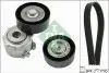 Комплект поликлинових ременів (з роликами) CITROEN C5 I, C5 II, C8 FIAT ULYSSE LANCIA PHEDRA PEUGEOT 406, 607, 807 2.0D/2.2D 02.00 INA (529 0158 10) зображення 1