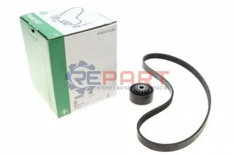Комплект поликлинових ременів (з роликами) RENAULT CLIO I, CLIO II, KANGOO, KANGOO EXPRESS, TWINGO I 1.0/1.2/1.2LPG 01.96 INA 529017710 Купити в Україні