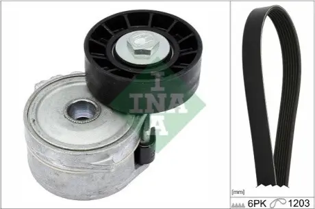 Комплект поликлинових ременів (з роликами) FORD GALAXY II, S-MAX 2.0D 05.06-06.15 INA 529 0226 10
