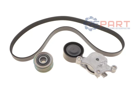 Комплект ремня генератора Citroen Berlingo/Peugeot Partner 1.6 HDi 08- (6PK975) INA 529 0261 21
