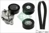 Комплект поликлинових ременів (з роликами) HYUNDAI ACCENT III, ACCENT IV, ELANTRA IV, ELANTRA V, GETZ, I20 ACTIVE, I20 I, I20 II, I30, I40 I, I40 I CW, IX20, IX35 KIA CARENS IV 1.1D-1.7D 03.05 INA 529 0299 10