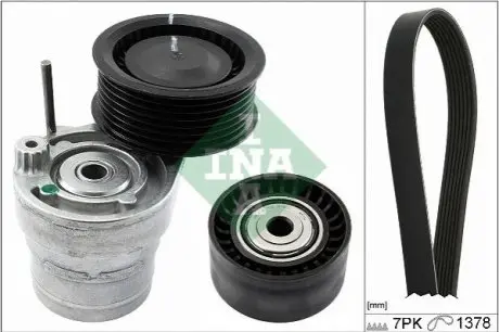 Комплект поликлинових ременів (з роликами) RENAULT TWINGO III SMART FORFOUR, FORTWO 0.9/0.9LPG/1.0 07.14 INA 529031310 Купити в Україні