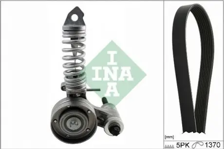 Комплект поликлинових ременів (з роликами) OPEL COMBO, COMBO TOUR, CORSA C, MERIVA A, TIGRA 1.2/1.4/1.4LPG 09.00 INA 529032410