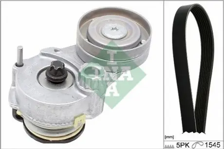 Комплект поликлинових ременів (з роликами) OPEL ASTRA G, ASTRA G CLASSIC, ASTRA H, ASTRA H CLASSIC, ASTRA H GTC, CORSA D, CORSA E, MERIVA A, SIGNUM, VECTRA C, VECTRA C GTS 1.6-1.8LPG 09.98 INA 529032910