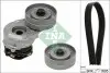 Комплект поликлинових ременів (з роликами) OPEL ASTRA H, ASTRA H CLASSIC, ASTRA H GTC, ZAFIRA B 1.7D 02.07 INA (529033010) зображення 1