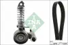 Комплект поликлинових ременів (з роликами) CHEVROLET AVEO OPEL ASTRA J, ASTRA J GTC, MERIVA B 1.4/1.4LPG 12.09 INA (529033610) зображення 1