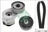 Комплект поликлинових ременів (з роликами) CHEVROLET CORSA OPEL ASTRA G, COMBO, COMBO TOUR, CORSA C, MERIVA A 1.7D 02.00 INA (529034510) зображення 1