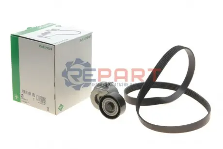 Комплект поликлинових ременів (з роликами) ALFA ROMEO MITO FIAT FIORINO, GRANDE PUNTO, LINEA, PUNTO EVO OPEL AGILA A, AGILA B, ASTRA H, ASTRA H GTC, COMBO, COMBO TOUR, CORSA C 1.3D 06.03 INA 529 0346 10 Купити в Україні