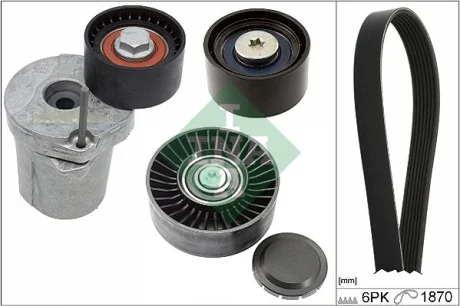 Комплект ремня генератора BMW 3 (E90) 04-11 (6PK1817), N47/M47/N57 INA 529036810