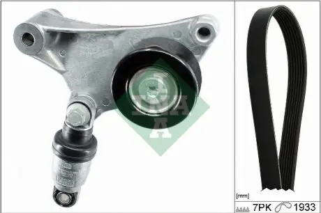 Комплект поліклинового ременя (із натягувачем) TOYOTA AVENSIS, CALD, CAMRY, HARRIER, OPA, RAV 4 II, SOLARA 2.0/2.4 05.00-11.08 INA 529037310