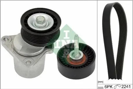 Комплект поликлинових ременів (з роликами) FORD GALAXY II, S-MAX 2.3 07.07-06.15 INA 529038710