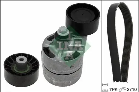 Комплект поликлинових ременів (з роликами) FORD TRANSIT 2.4D 04.06-08.14 INA 529038810