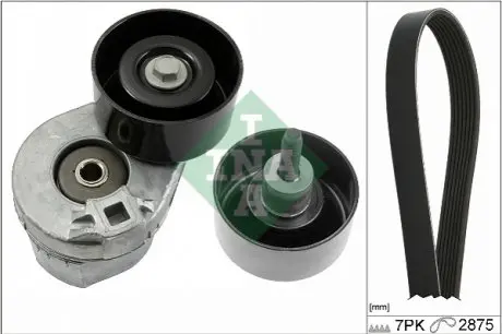 Комплект поліклинового ременя (із натягувачем) FORD TRANSIT 2.4D 01.00-05.06 INA 529 0390 10