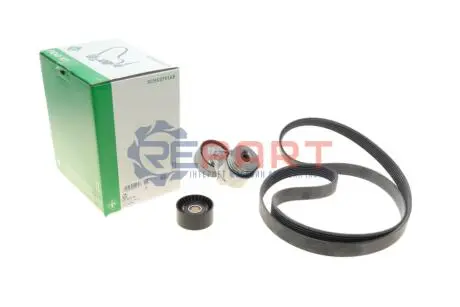 Комплект поліклинового ременя (із натягувачем) NISSAN PRIMERA RENAULT DUSTER, KAPTUR, LAGUNA, LAGUNA II, LAGUNA III, VEL SATIS 1.9D/2.0 03.01 INA 529 0412 10