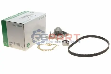 Комплект ГРМ (ремінь + ролик + водяний насос) RENAULT 19 I, 19 II, MEGANE I, MEGANE I CLASSIC, MEGANE I COACH, MEGANE SCÉNIC, TWINGO II 1.2/1.4/1.6 01.89-09.14 INA 530001830