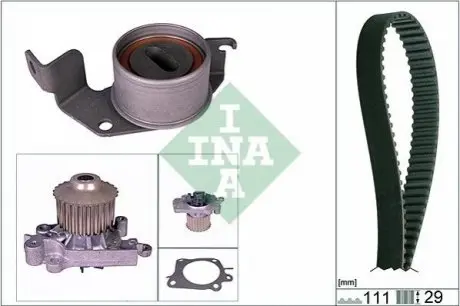 Комплект ГРМ (ремінь + ролик + водяний насос) VOLVO S40 I MITSUBISHI CARISMA 1.6/1.8 05.95-06.06 INA 530030230