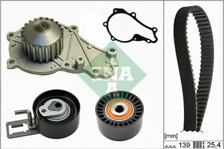 Комплект ГРМ + помпа Citroen C3/Peugeot 207/208/2008 1.4 HDI 06-, замінений на 530 0577 30 INA 530061030