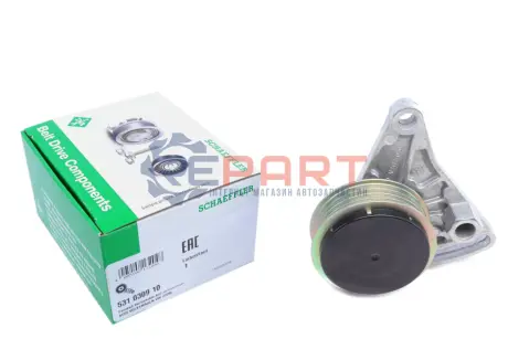 Натягуючий ролик поліклинового ременя AUDI A4 B5, A4 B6, A6 C4, A6 C5, CABRIOLET B3 SKODA SUPERB I VW PASSAT B3/B4, PASSAT B5, PASSAT B5.5 1.6-2.5D 10.93-03.08 INA 531030910 Купити в Україні