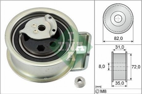 Натяжний ролик паска ГРМ VAG 1.4TDI/1.9TDI - (045109243B, 045109243D, 1100583) INA 531039620 (фото 1)